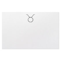 Taurus. Zodiac Astrology Sign. Black. Stationery Paper