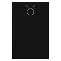 Taurus. Zodiac Astrology Sign. Black. Stationery Design