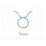 Taurus. Zodiac Astrology Signs. Postcards
