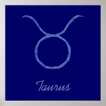 Taurus. Zodiac Astrology Signs. Print