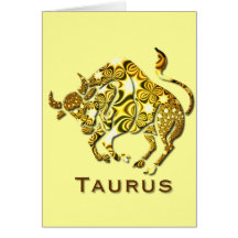 Taurus Zodiac Greeting Card