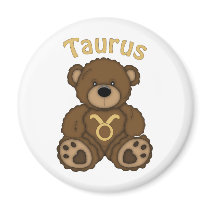 Taurus Zodiac Teddy Bear magnets