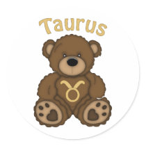 Taurus Zodiac Teddy Bear stickers