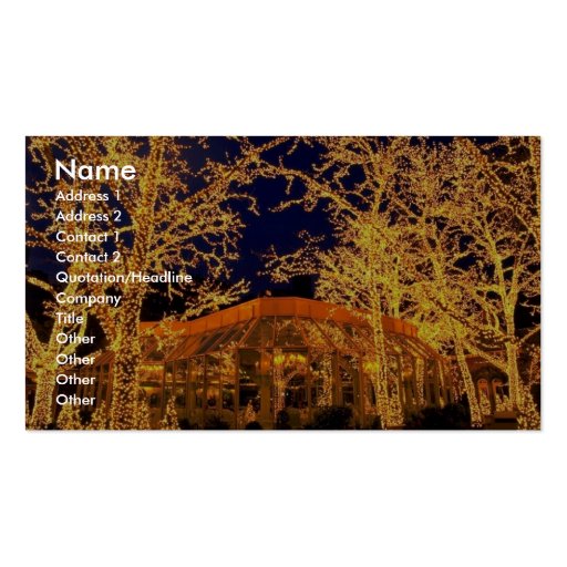 Tavern on the Green, Central Park, New York City, Business Card Template (front side)