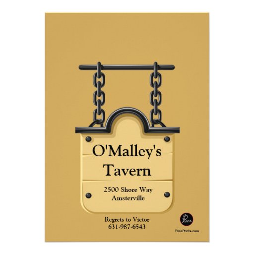 Tavern Sign Invitation