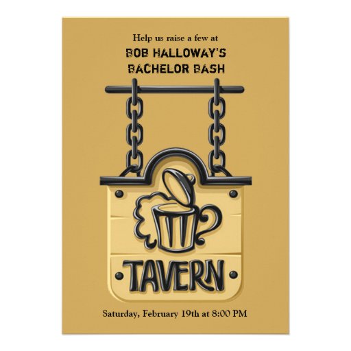 Tavern Sign Invitation