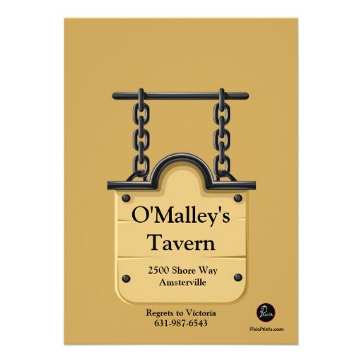 Tavern Sign Invitation
