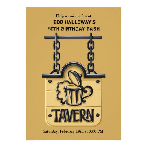 Tavern Sign Invitation