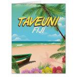 Taveuni Fiji travel poster Card
