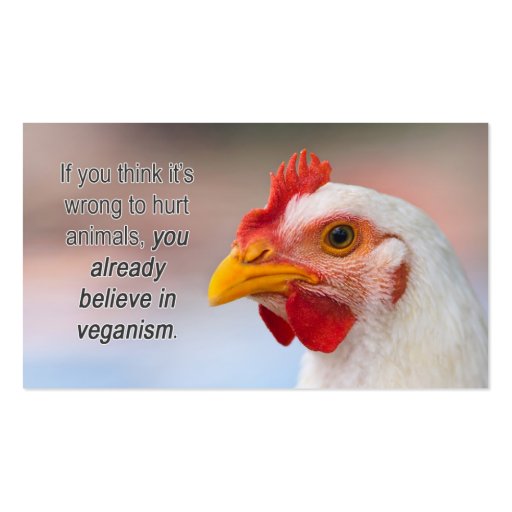 TAVS "Why veganism?" Business Cards (front side)