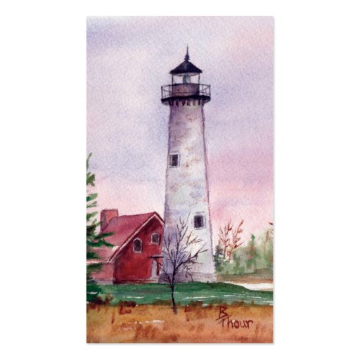 Tawas Point Lighthouse Business Cards (back side)