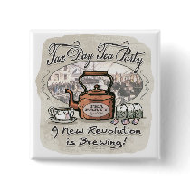 Tax Day Tea Party Gear Pinback Button