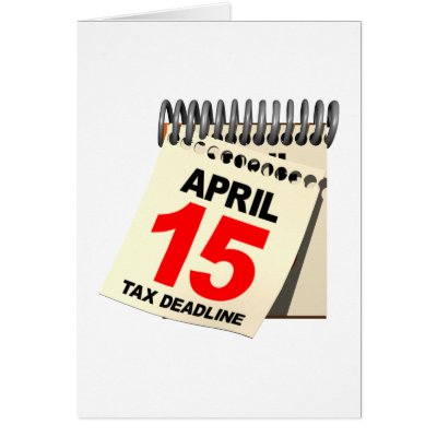 Tax Deadline Card Zazzle_card