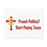 Tax Political Churches Postcard