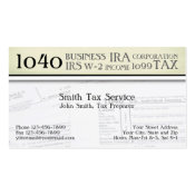 Tax Preparer Accountant Business Card