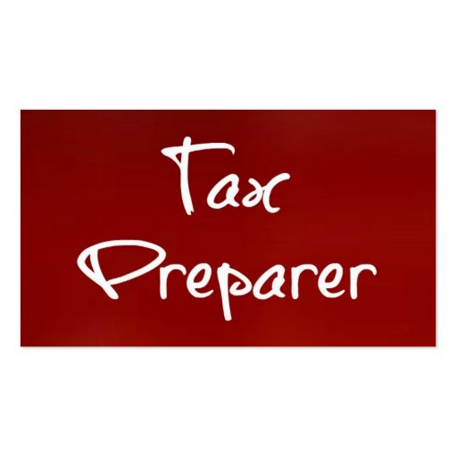 Tax Preparer Business Card