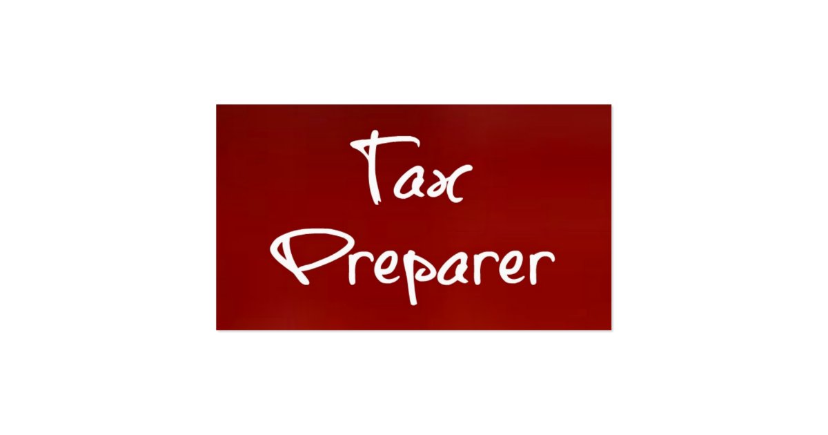 Tax Preparer Business Card Zazzle