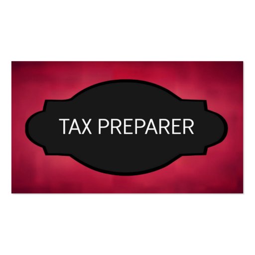 Tax Preparer Elegant Name Plate Business Card