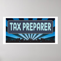 Tax Preparer Marquee Poster