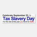 Tax Slavery Day Bumper Stickers