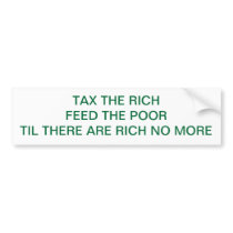 TAX THE RICH BUMPER STICKERS
