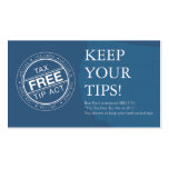TaxFreeTipAct.com Cards Business Card Template