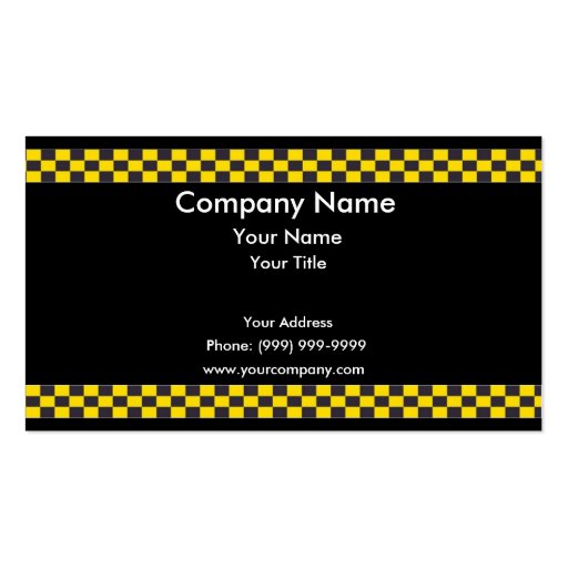 Taxi Border Business Card (front side)