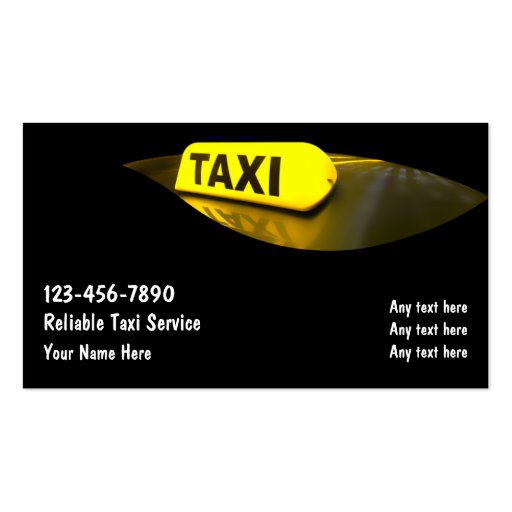 Taxi Business Cards (front side)