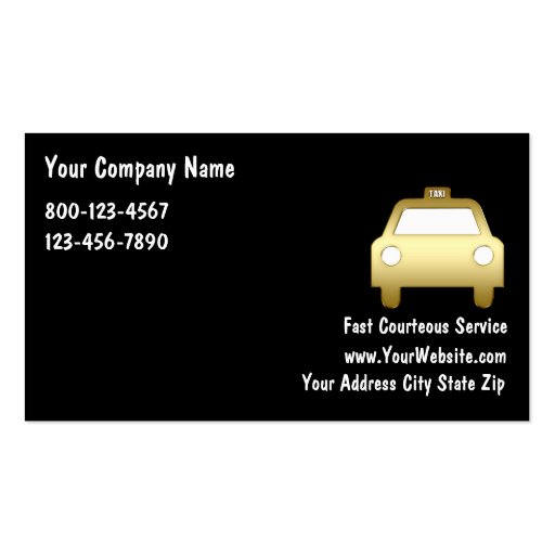Taxi Business Cards (front side)