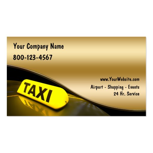 Taxi Business Cards New (front side)