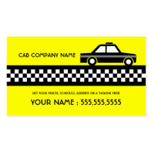 taxi cab business card