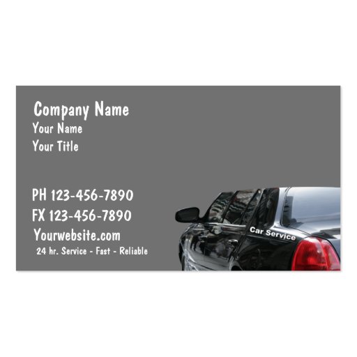 Taxi Cab Business Cards (front side)