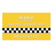 Taxi Cab Driver Business Card