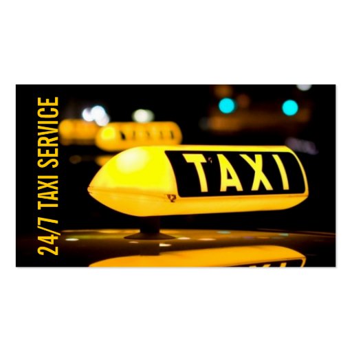 Taxi, Cab, Driver, Transportation Business Card (front side)