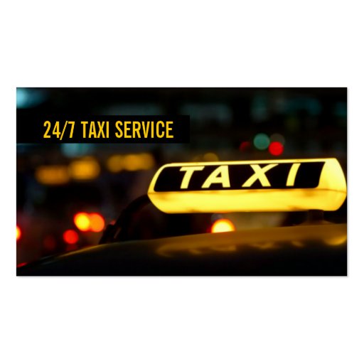 Taxi, Cab, Driver, Transportation Business Card