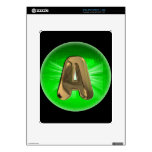 TAXI  Gold Monogram A Green light iPad Decals