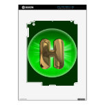 TAXI Gold Monogram H Green light iPad 2 Skin