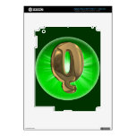 TAXI Gold Monogram Q Green light iPad 3 Decals