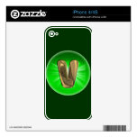 TAXI Gold Monogram V Green light Skin For The iPhone 4
