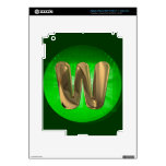 TAXI Gold Monogram W Green light Decal For iPad 3