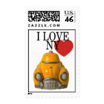 Taxi I love NY or NYC Postage Stamp