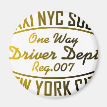 taxi nyc soul urban graphic refrigerator magnets