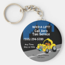 Taxi Service Key Chain