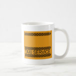 Taxi service with space for text mugs