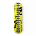 Taxi! Yellow cab checker design skateboard skateboard