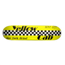 Taxi! Yellow cab checker design skateboard skateboards