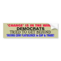 TAXING COW FLATULENCE-DEMOCRATS got BEHIND IT! bumper stickers by Go_Buckeyes TAXING COW FLATULENCE-DEMOCRATS got BEHIND IT! bumper stickers