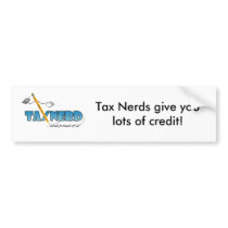 TaxNerd Bumpersticker 2 bumper stickers