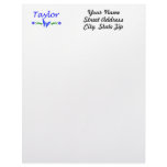 Taylor (Blue Butterfly) Custom Letterhead