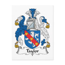 Taylor Family Crest postcards